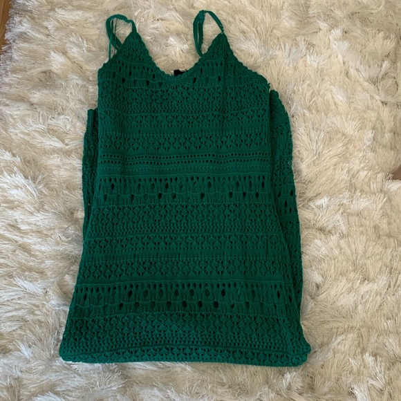 Knit crochet tank midi dress - Picture 1 of 3